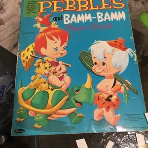 Vintage 1964 The Flintstones Pebbles & Bam Bam Paper Dolls